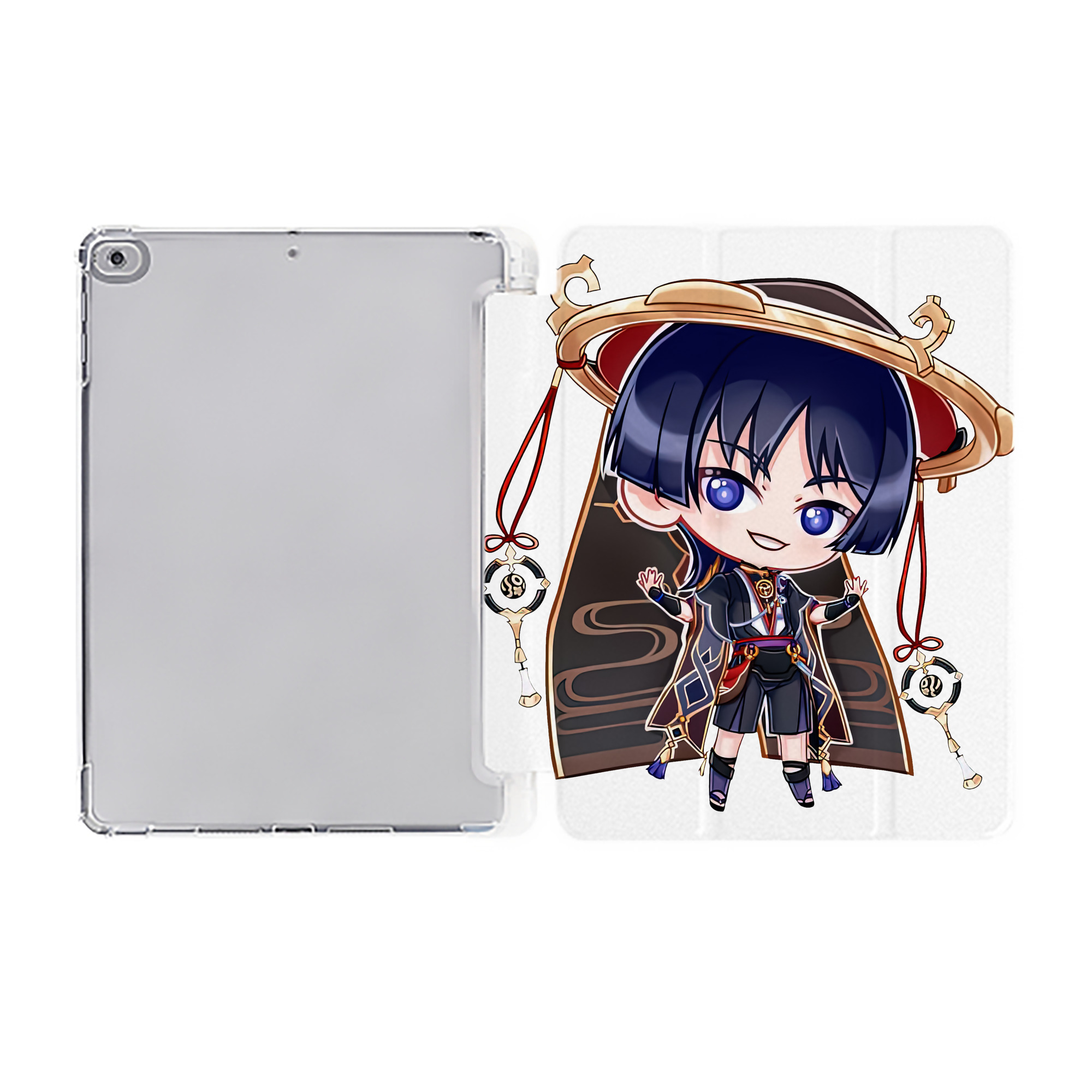 げんし神 さんペい genshin Sanpei IPad ケース ペン収納付き 三つ折りスタンド PUレザー×シリコン 対応機種9.5/10.5/10.9インチ